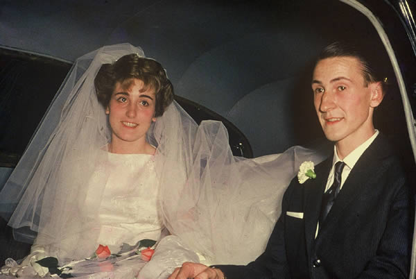 Gerardo y Malena en su casamiento el 5 de enero de 1963