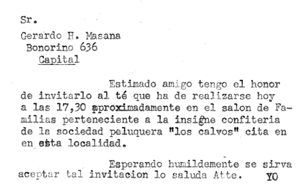 Cuando las m&uacute;ltiples ocupaciones de Gerardo le dejaban poco tiempo para dedicar a Malena, su novia, &eacute;sta se lo se&ntilde;alaba apelando al humor. 